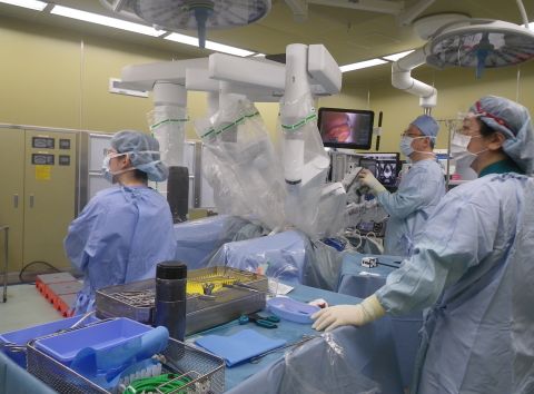 手術室ロボット手術時写真